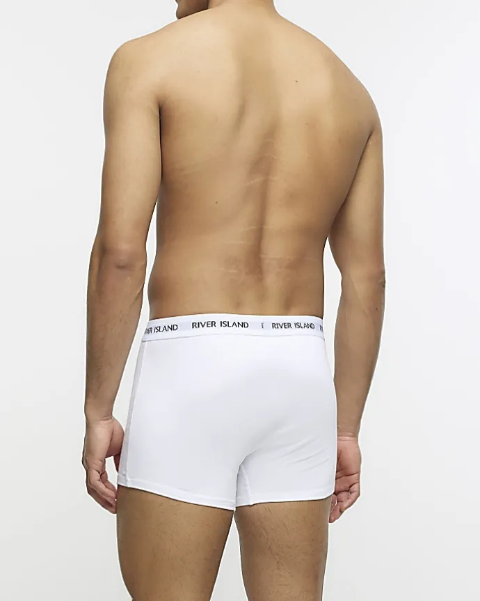 4PK White RI cotton stretch trunks