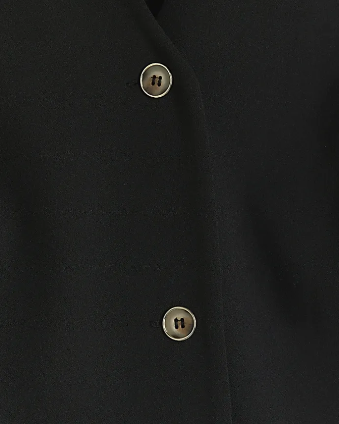Plus black button up waistcoat
