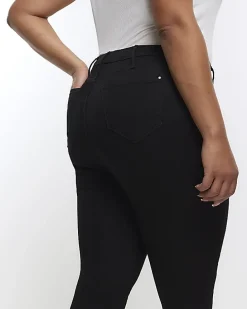 Plus black high waist skinny jeans