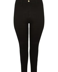 Plus black high waisted skinny jeans