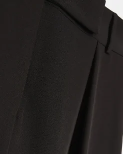 Plus black pleated wide leg trousers