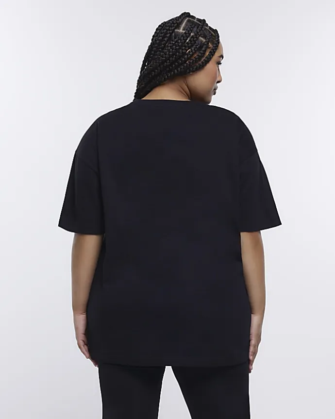 Plus black RI Active graphic print t-shirt