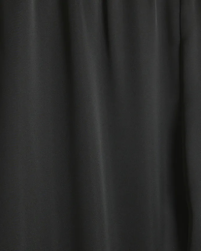 Plus black satin wide leg trousers