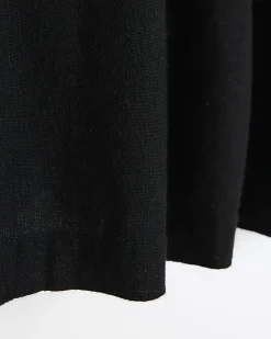 Plus black shorts with linen