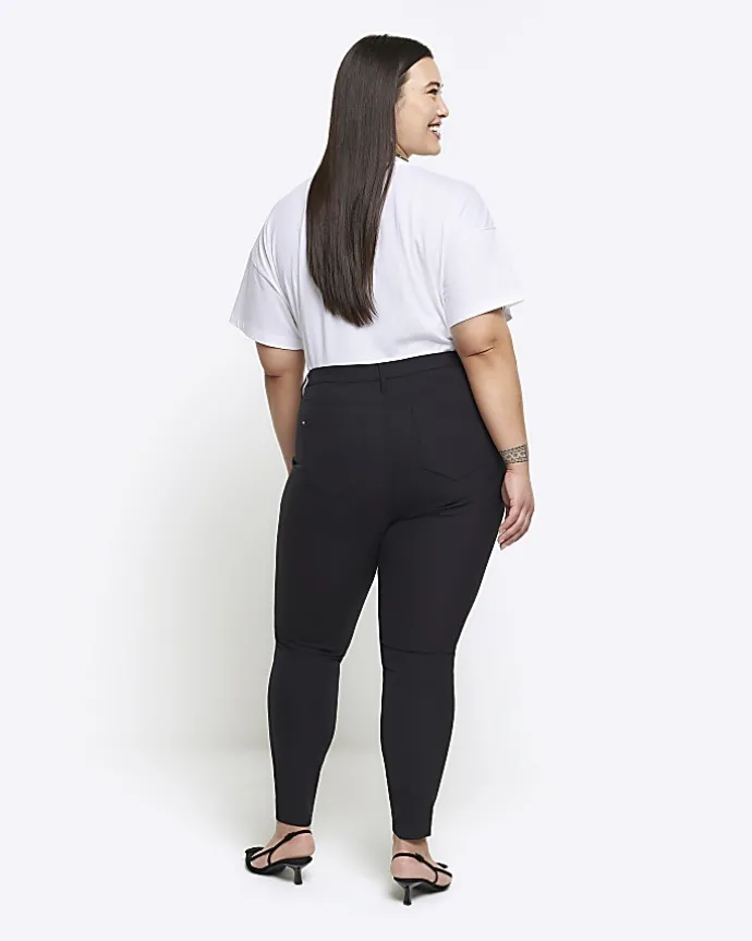 Plus black skinny trousers