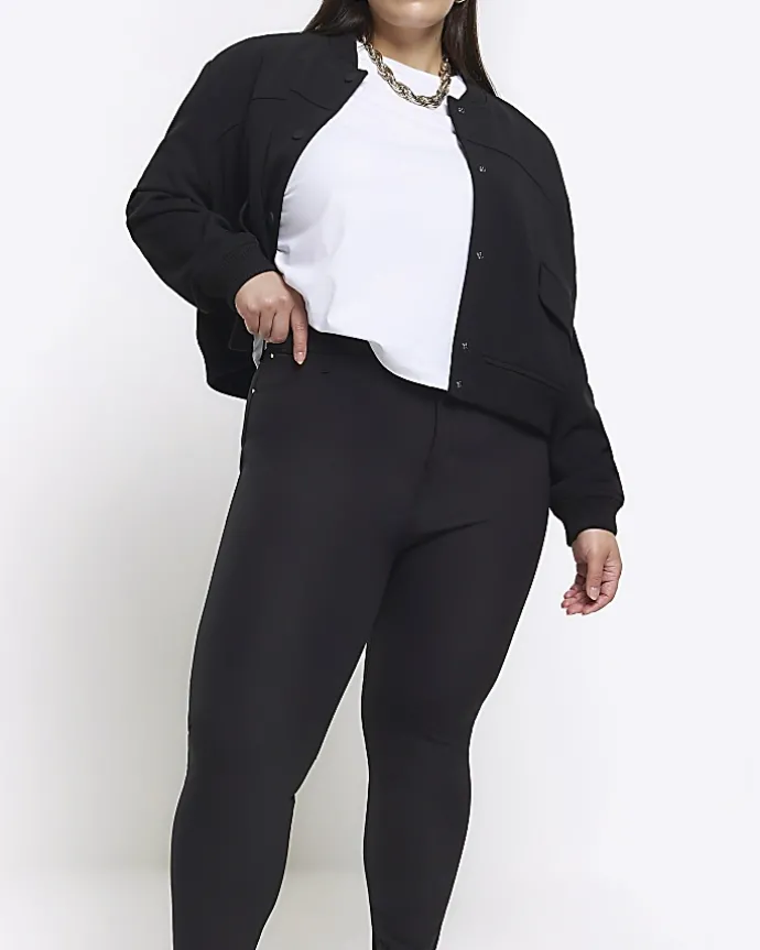 Plus black skinny trousers