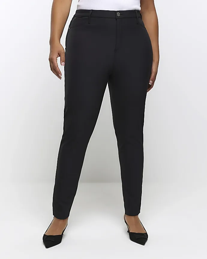 Plus black skinny trousers