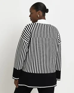 Plus black stripe long sleeve jumper