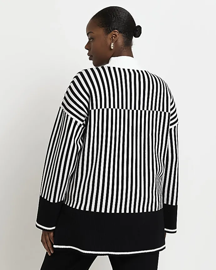 Plus black stripe long sleeve jumper
