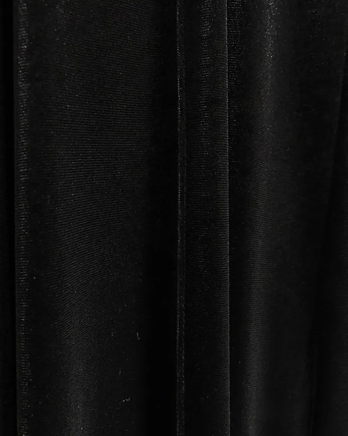Plus black velvet bandeau jumpsuit