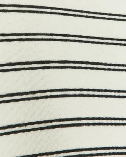 Plus cream stripe sweatshirt mini dress