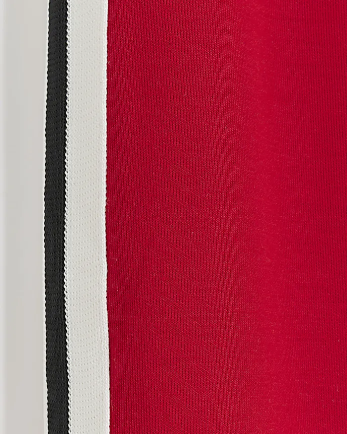 Plus red side stripe wide leg joggers