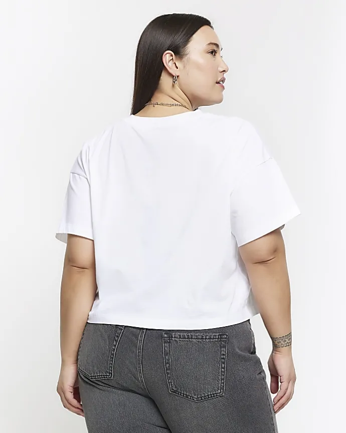 Plus white boxy t-shirt