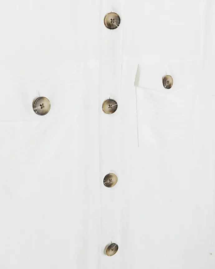 Plus white textured shirt