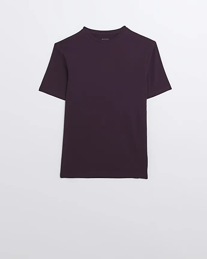 Purple muscle fit t-shirt