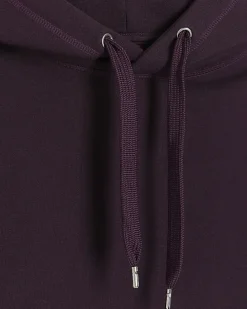Purple regular fit plain hoodie