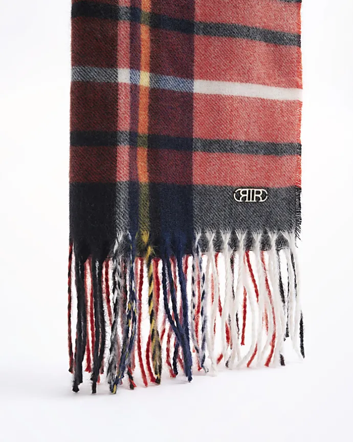 Red check scarf