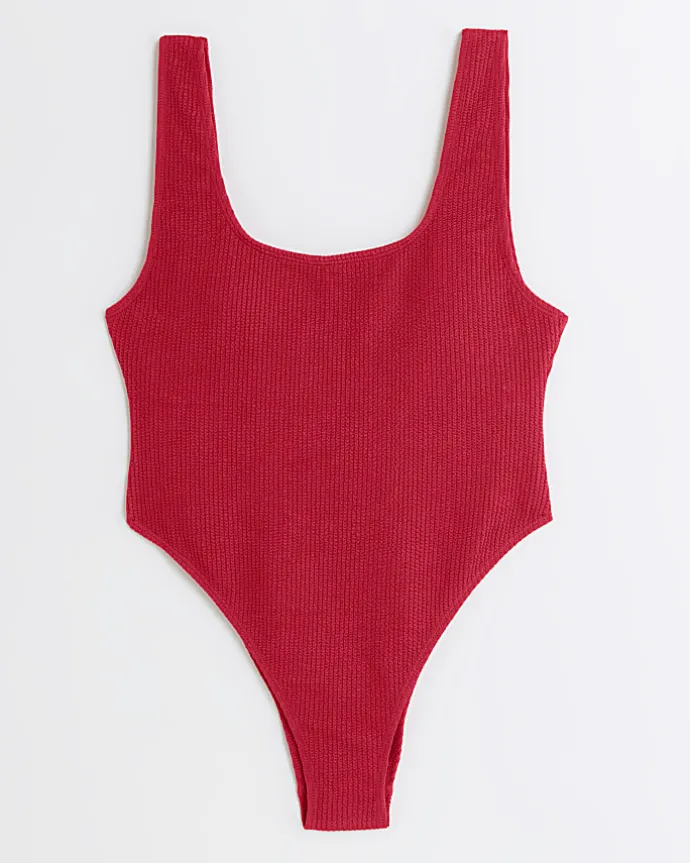 Red crinkle Swimsuit