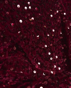 Red sequin tie waist shift mini dress