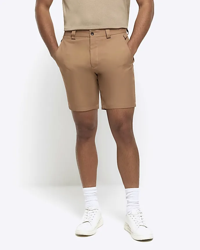 Rust tapered fit shorts