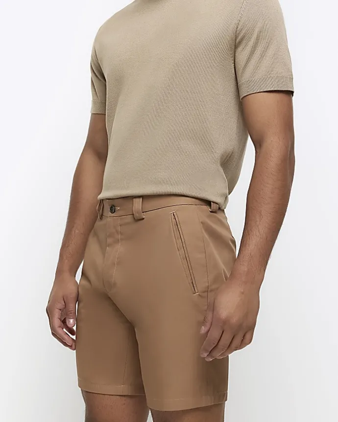 Rust tapered fit shorts
