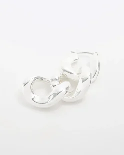 Silver Chain Link Drop Earrings