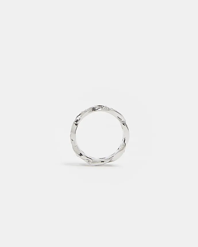 Silver colour Chain Link Ring