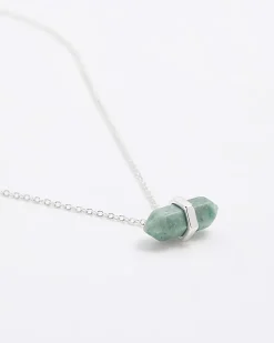 Silver Healing Stone Necklace