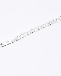 Silver plated diamante bracelet