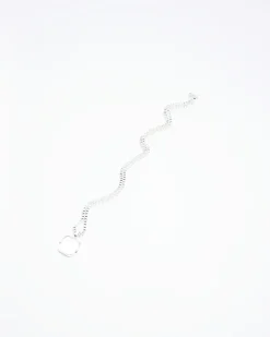 Silver plated square necklace