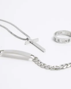 Silver steel rhodium gift box