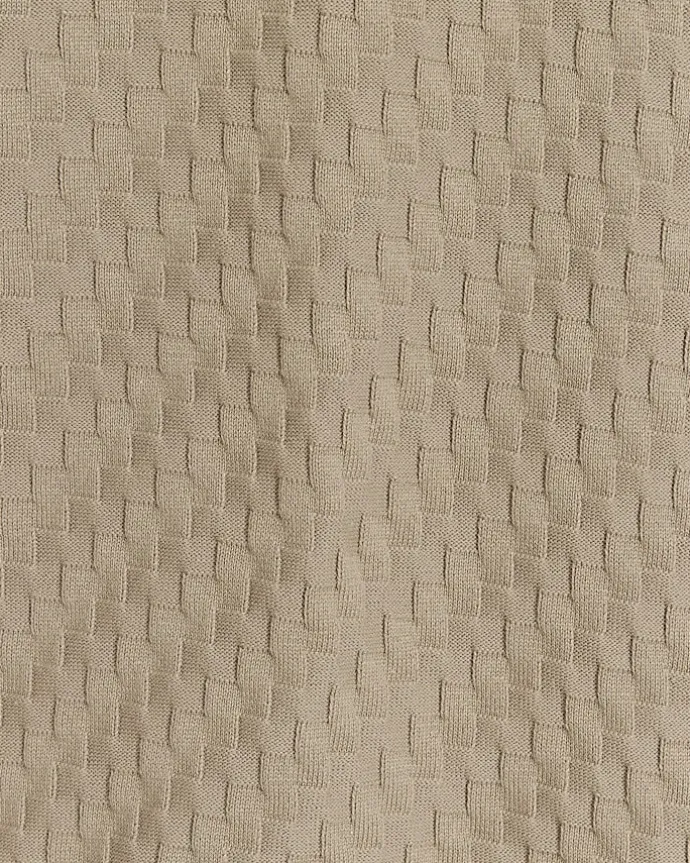 Stone muscle fit zig zag knit polo