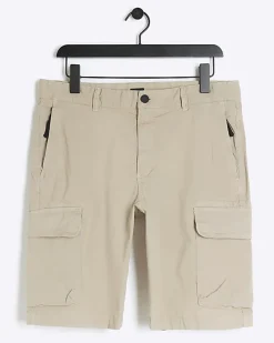 Stone regular fit cargo shorts