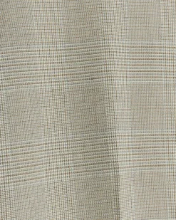 Stone slim fit check suit trousers