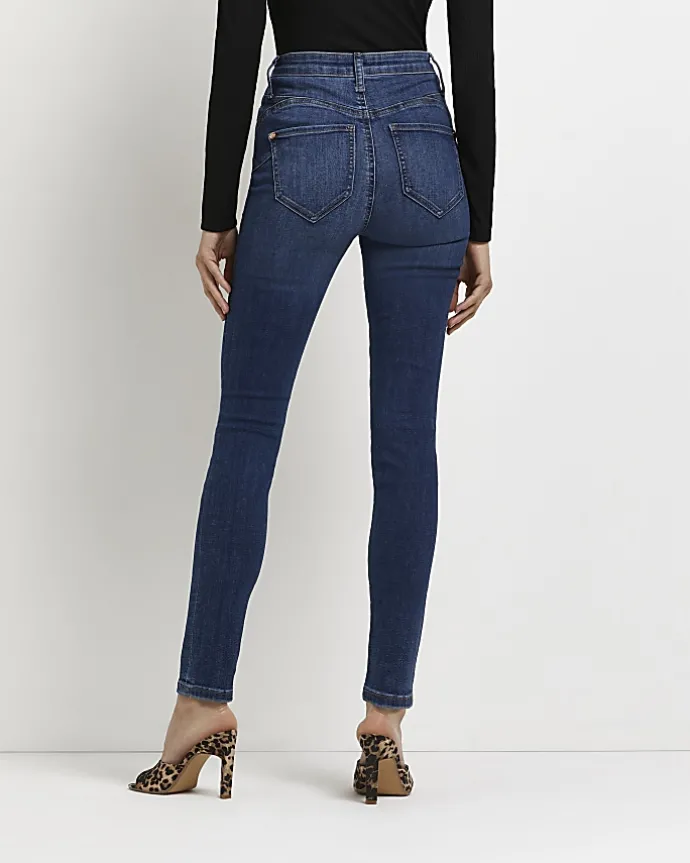 Tall blue bum sculpt skinny jeans