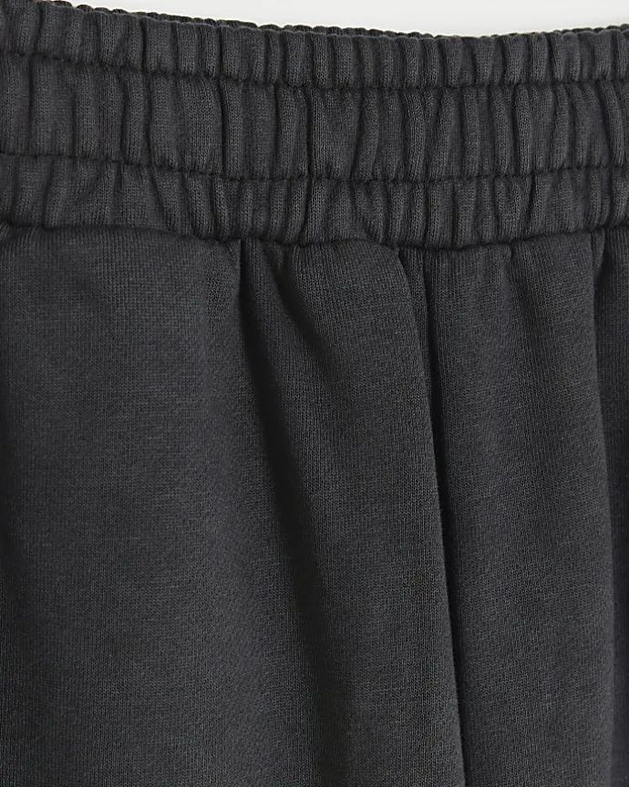 Washed black oversized fit joggers