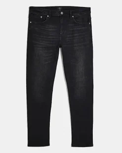 Washed black skinny fit jeans