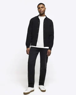 Washed black slim fit jeans