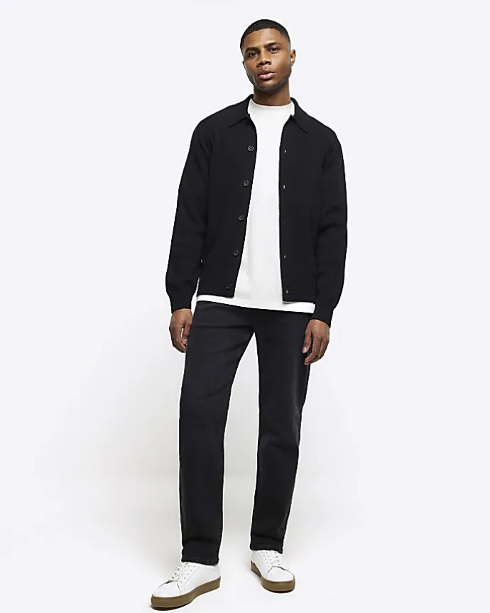 Washed black slim fit jeans