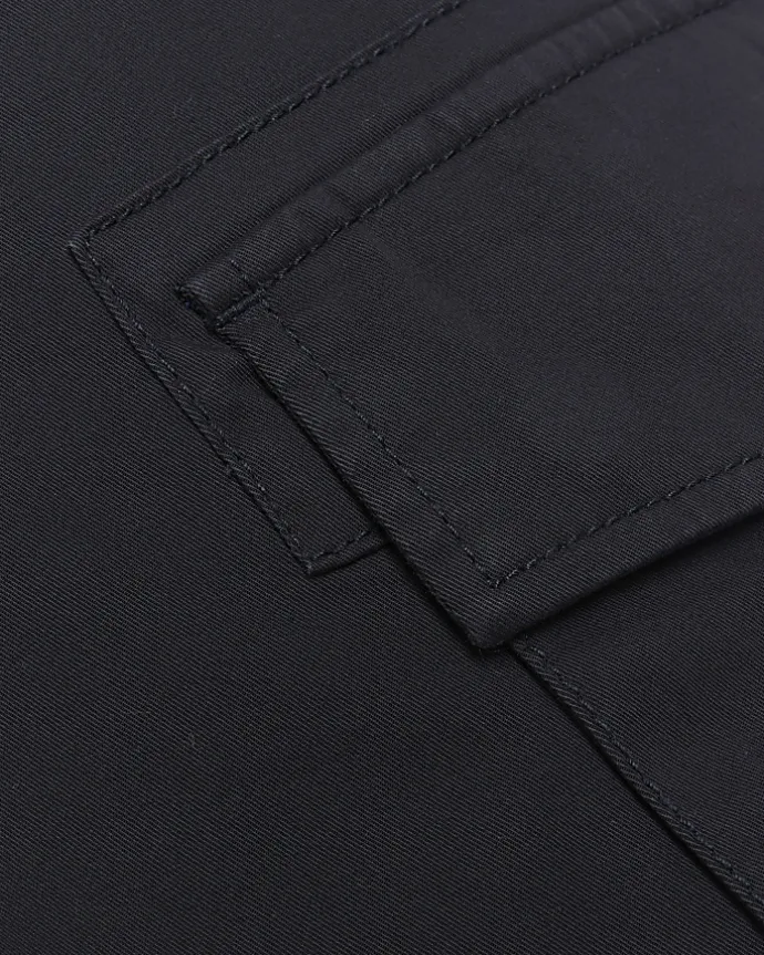 Washed navy slim fit cargo joggers