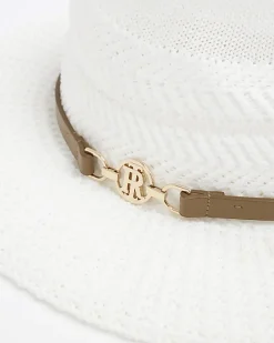 White Crochet Fedora Hat