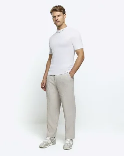 White multipack of 5 muscle fit t-shirts