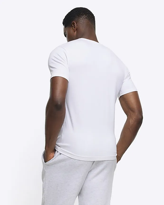 White muscle fit t-shirt