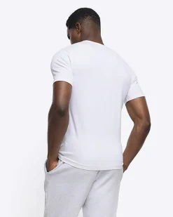 White muscle fit t-shirt