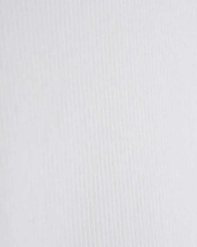 White regular fit rib vest
