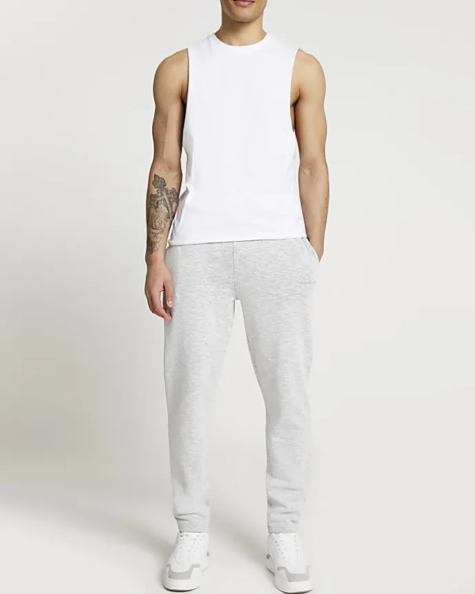 White regular fit vest