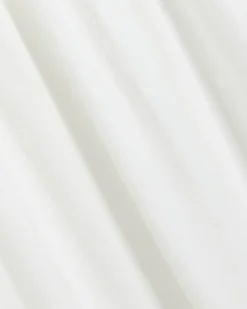 White scoop neck skater midi dress