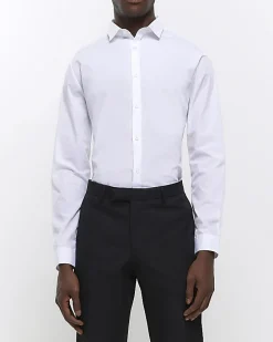 White slim fit multipack of 2 smart shirts