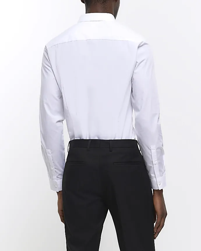 White slim fit multipack of 2 smart shirts
