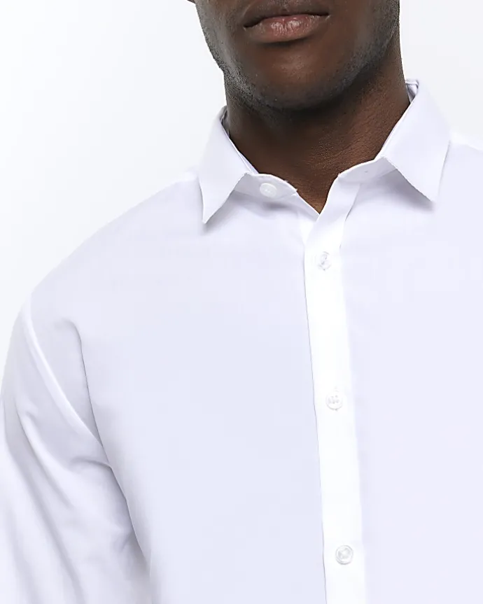 White slim fit multipack of 2 smart shirts